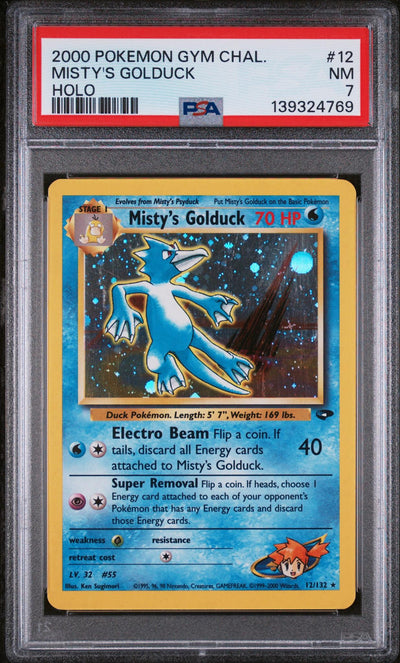 2000 Pokemon Gym Challenge Holo Misty's Golduck #12 PSA 7