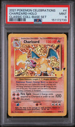 2021 Pokemon Sword and Shield Celebrations Classic Collection Base Set Holo Charizard #4 PSA 9