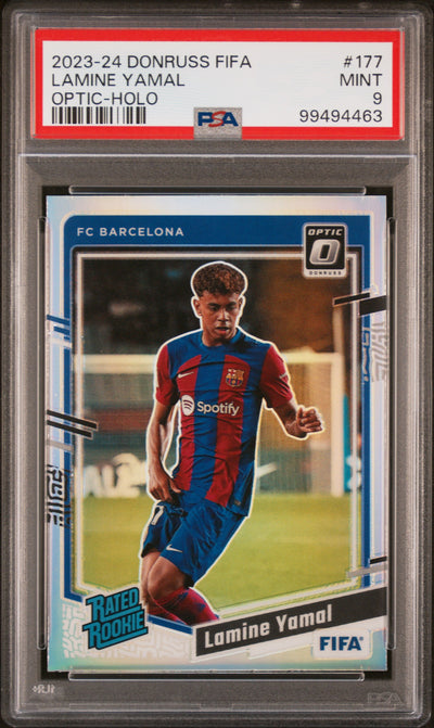 2023 Donruss Fifa Rated Rookie Optic Holo Lamine Yamal #177 PSA 9
