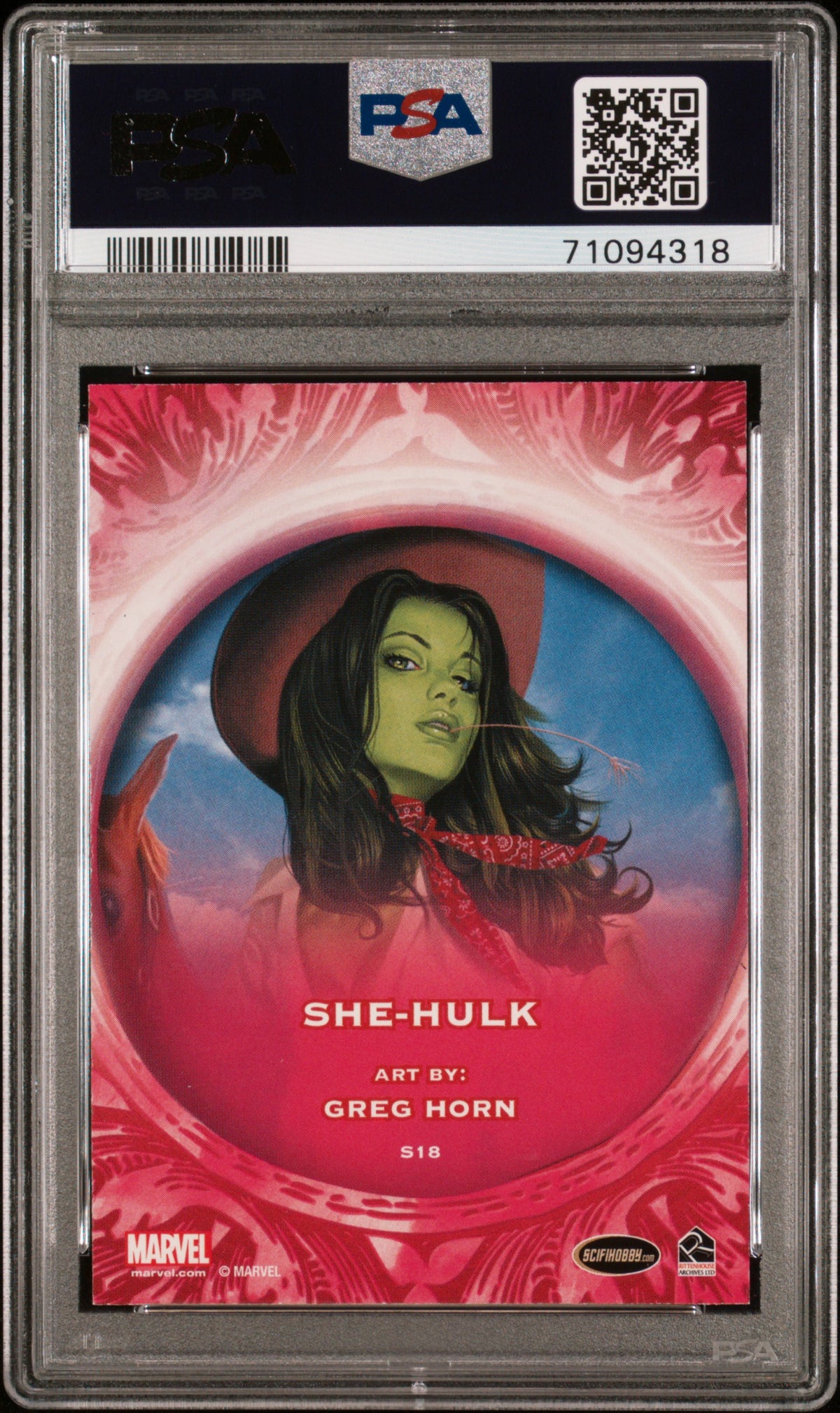 2014 Dangerous Divas 2 Sultry Seductresses She-Hulk #S18 PSA 9