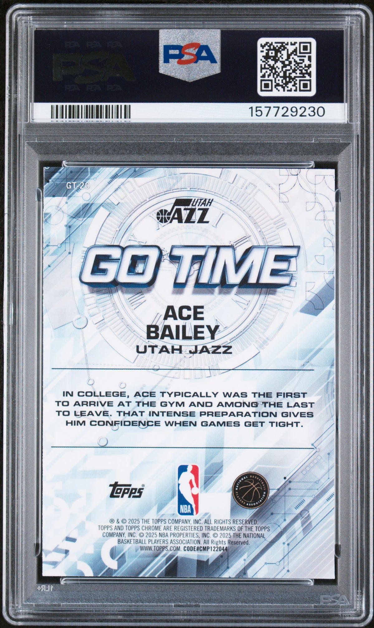 2025 Topps Chrome Ace Bailey #GT-20 PSA 9