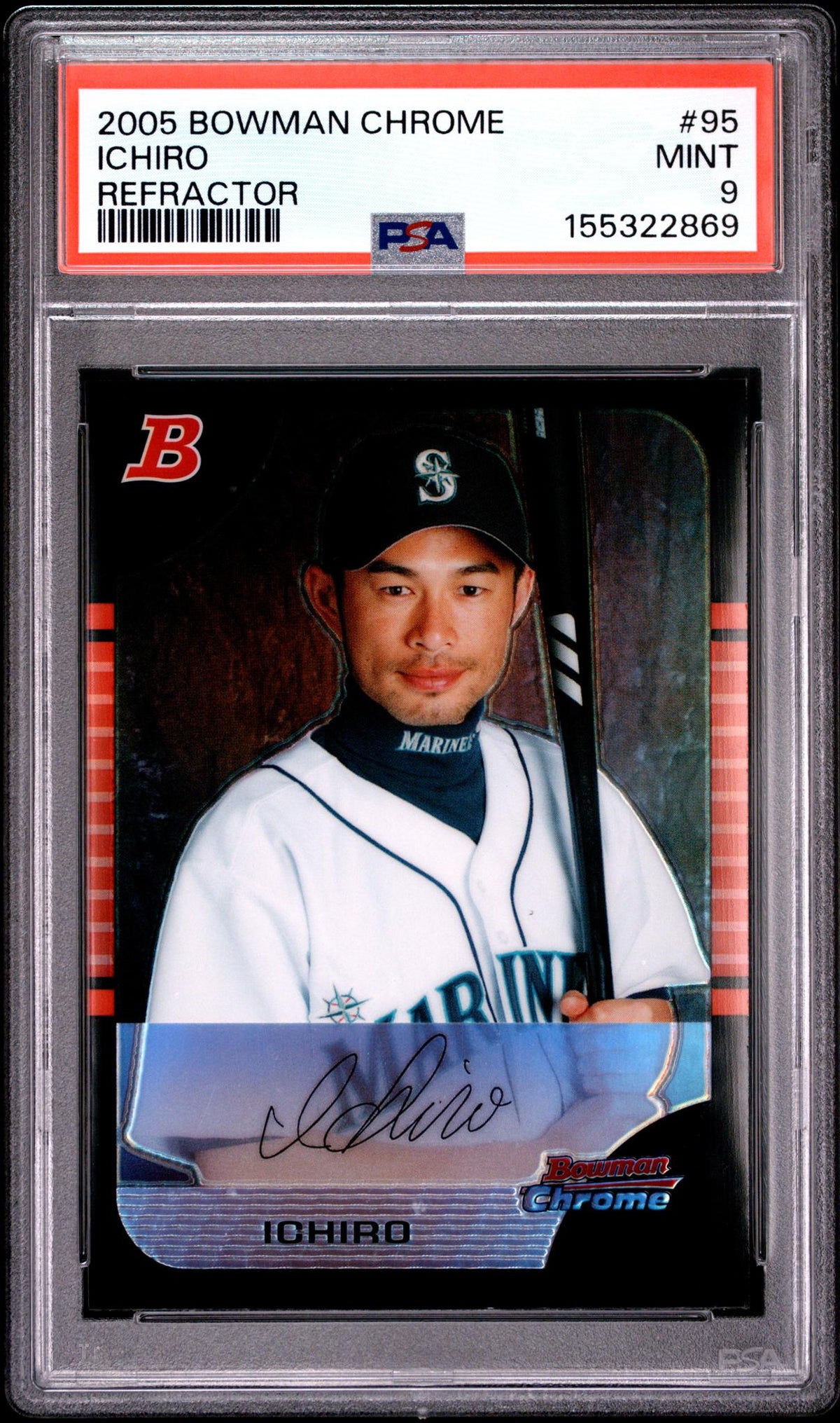 2005 Bowman Chrome Refractor Ichiro Suzuki #95 PSA 9
