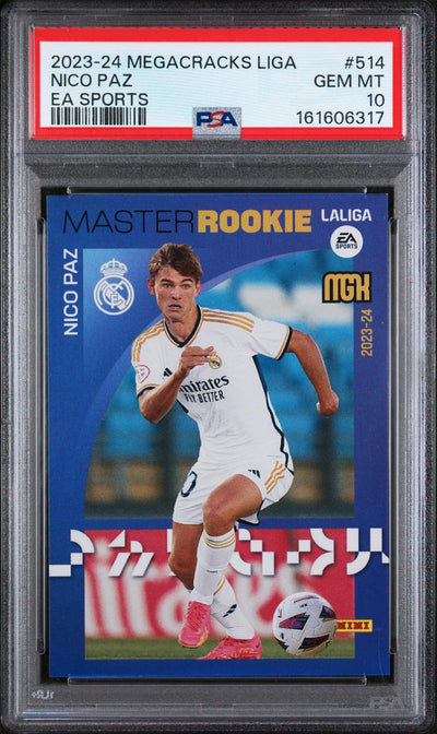 2023 Panini Megacracks Laliga Ea Sports Master Rookie Nico Paz #514 PSA 10