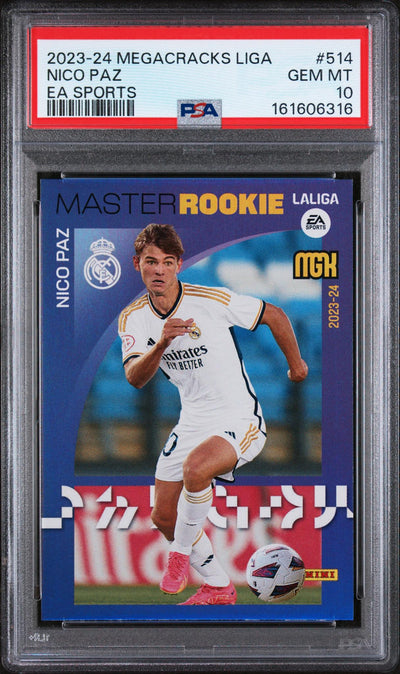 2023 Panini Megacracks Laliga Ea Sports Master Rookie Nico Paz #514 PSA 10