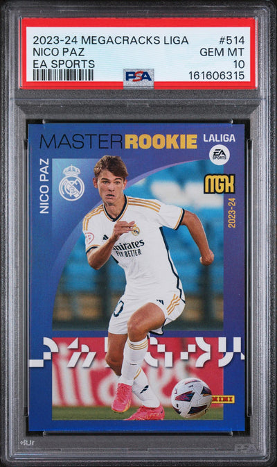 2023 Panini Megacracks Laliga Ea Sports Master Rookie Nico Paz #514 PSA 10