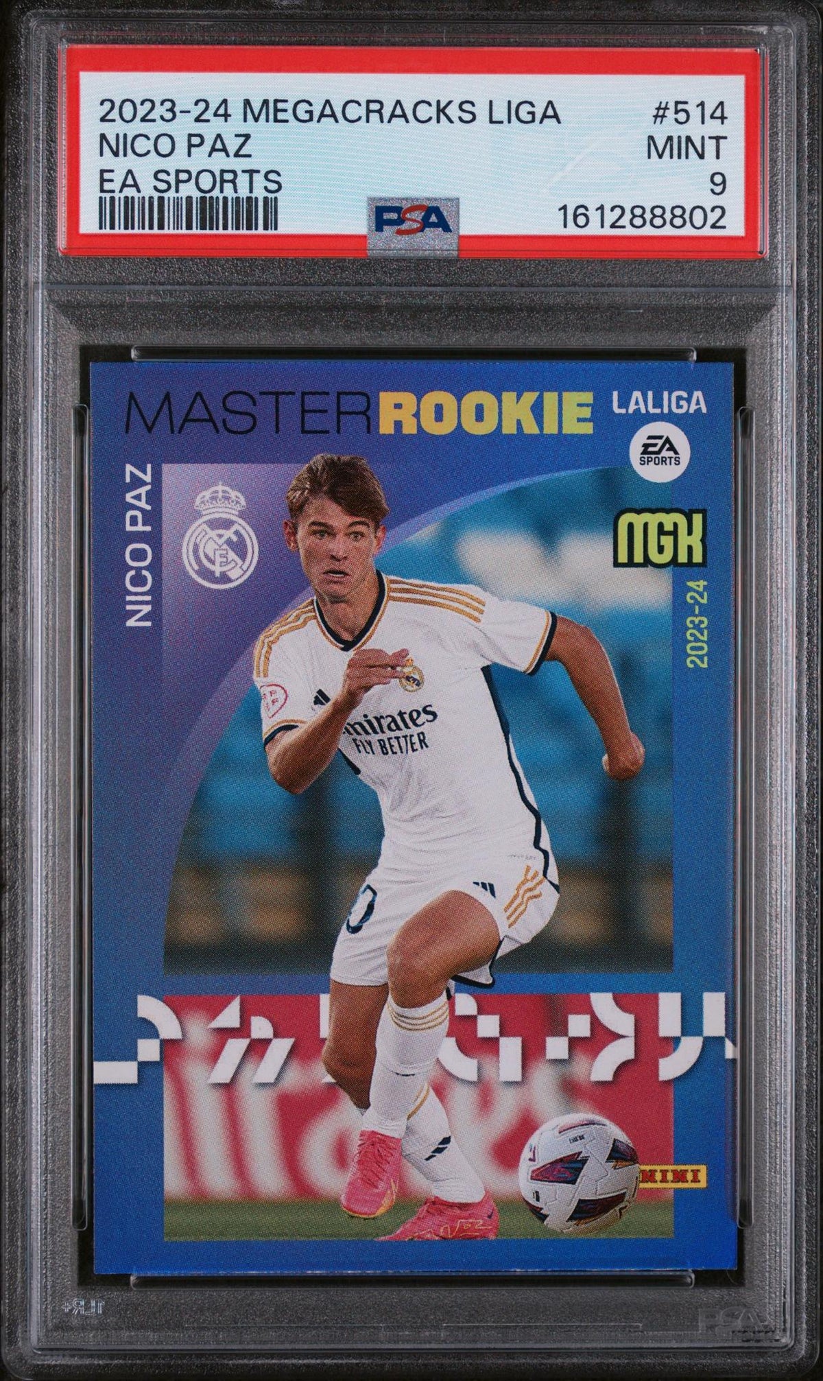 2023 Panini Megacracks Laliga Ea Sports Master Rookie Nico Paz #514 PSA 9