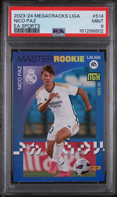 2023 Panini Megacracks Laliga Ea Sports Master Rookie Nico Paz #514 PSA 9