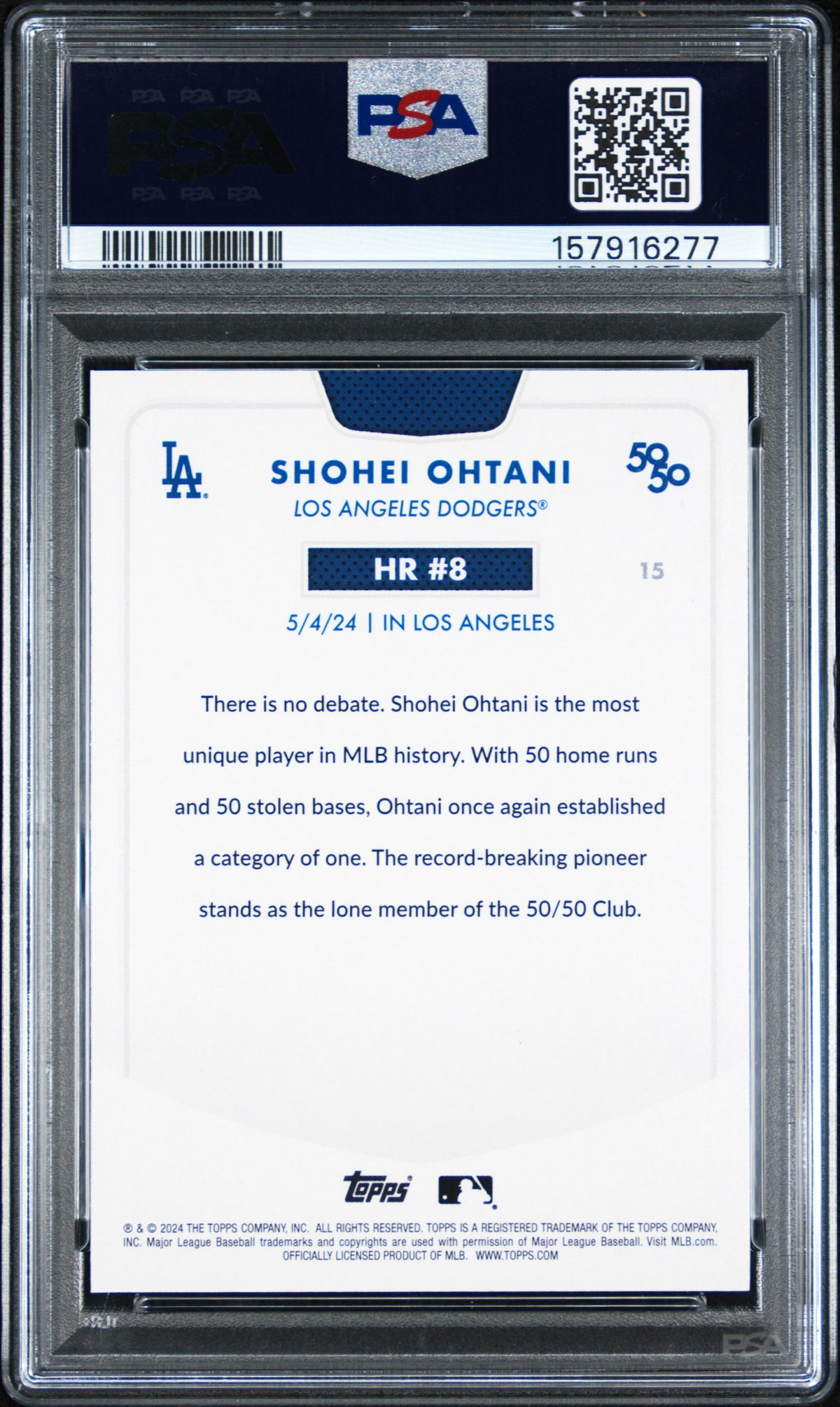 2024 Topps 50/50 Shohei Ohtani #15 PSA 9