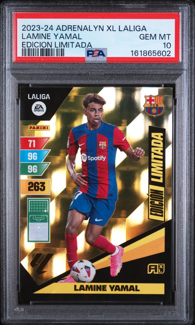 2023 Panini Adrenalyn Xl La Liga Edicion Limitada Lamine Yamal PSA 10