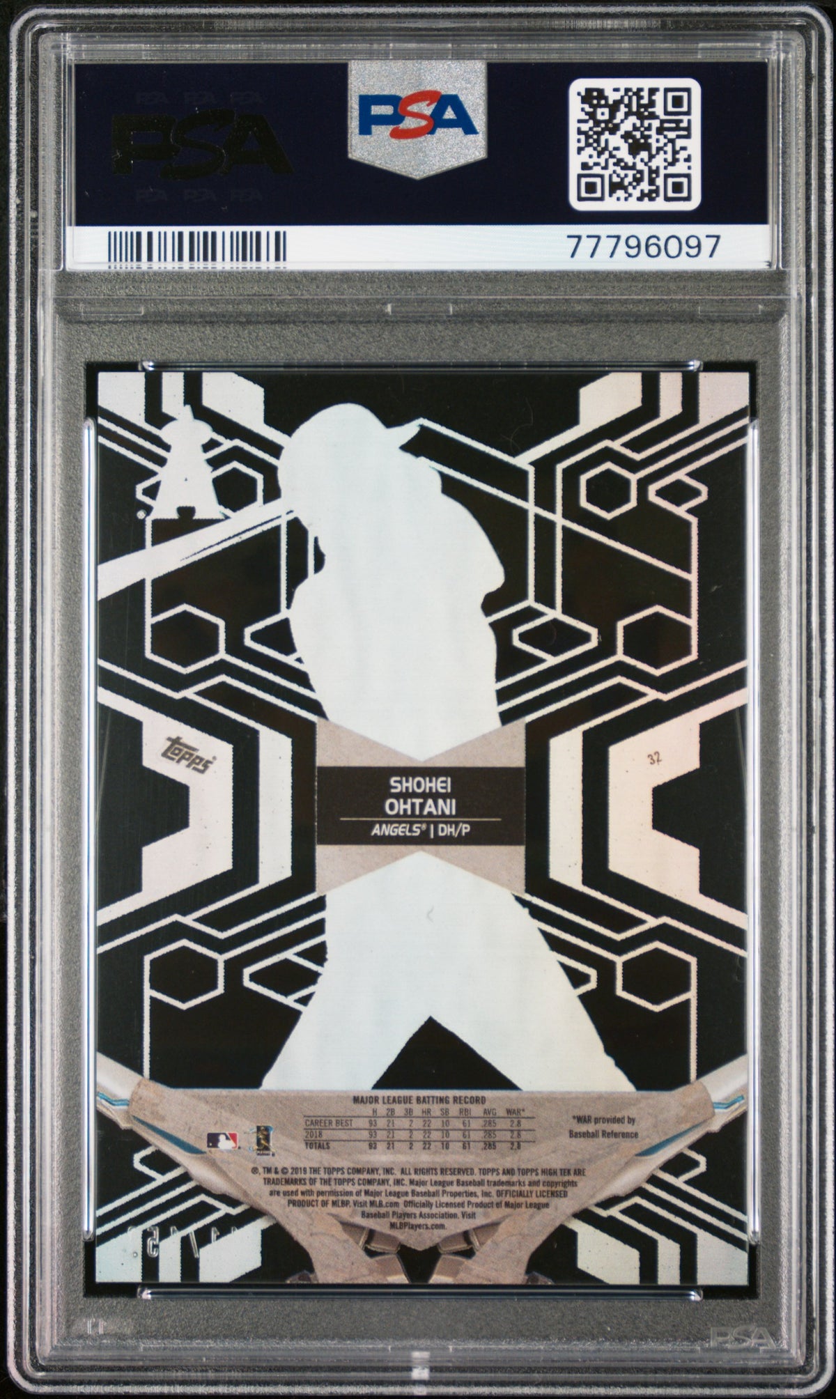 2019 Topps High Tek Green Shohei Ohtani #32 /150 PSA 9