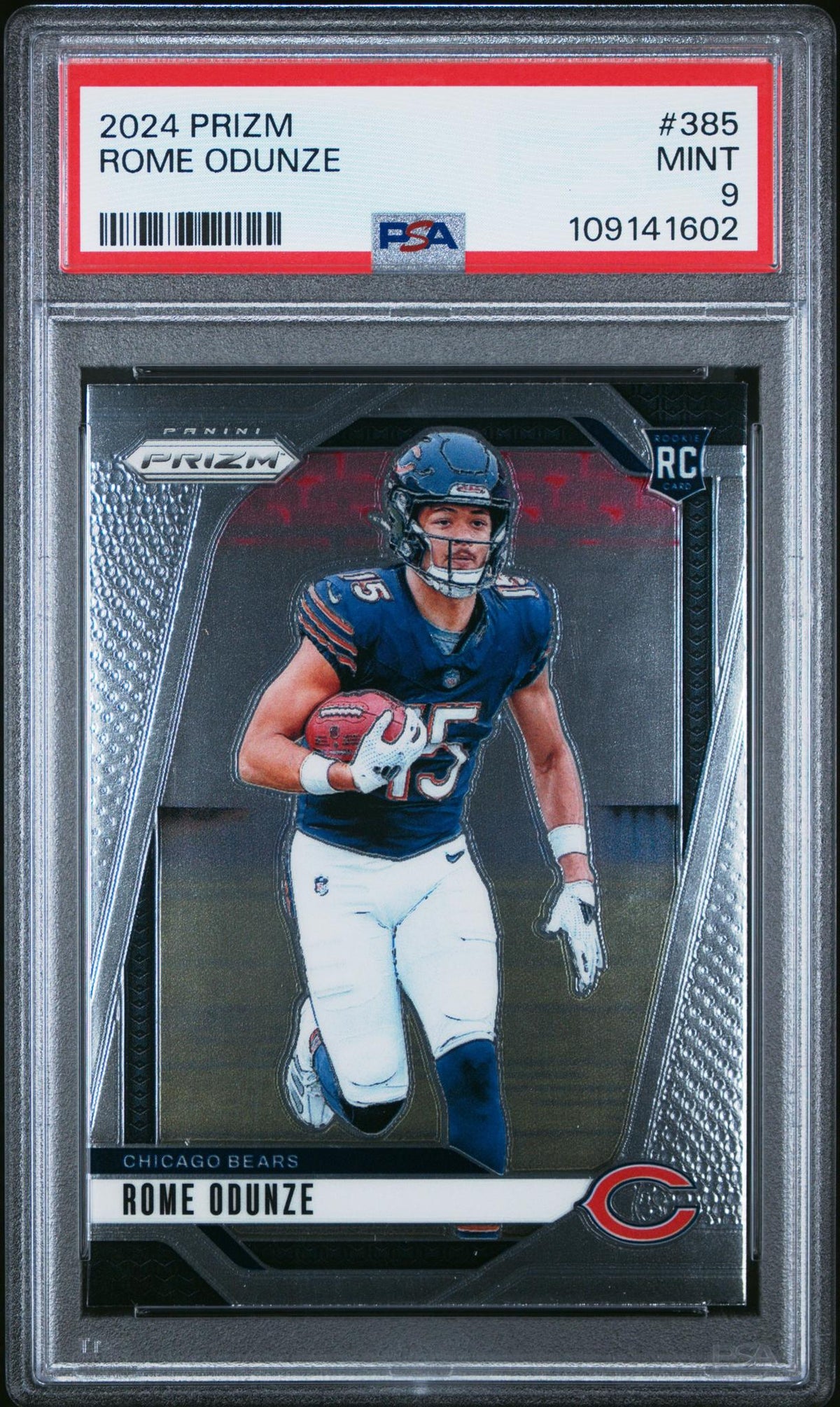 2024 Panini Prizm Silver Prizm Rome Odunze #385 PSA 9
