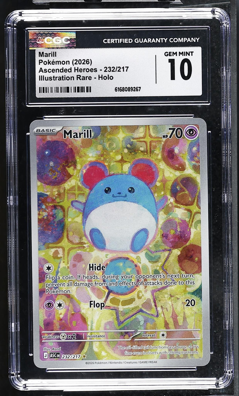 2026 #232/217 Marill Illustration Rare - Holo CGC 10