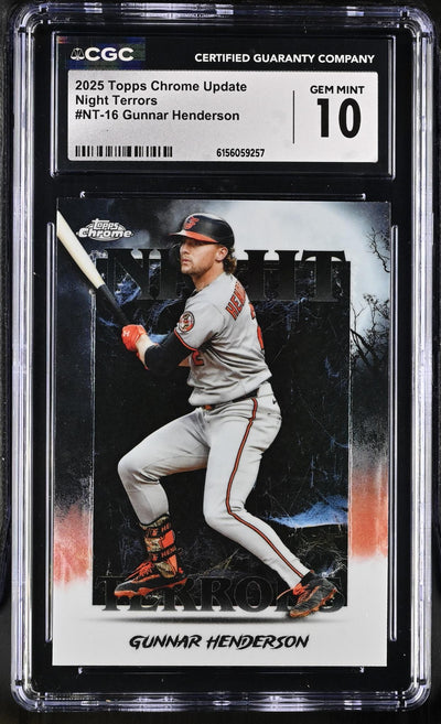 2025 Topps Chrome #NT-16 Gunnar Henderson Night Terrors CGC 10