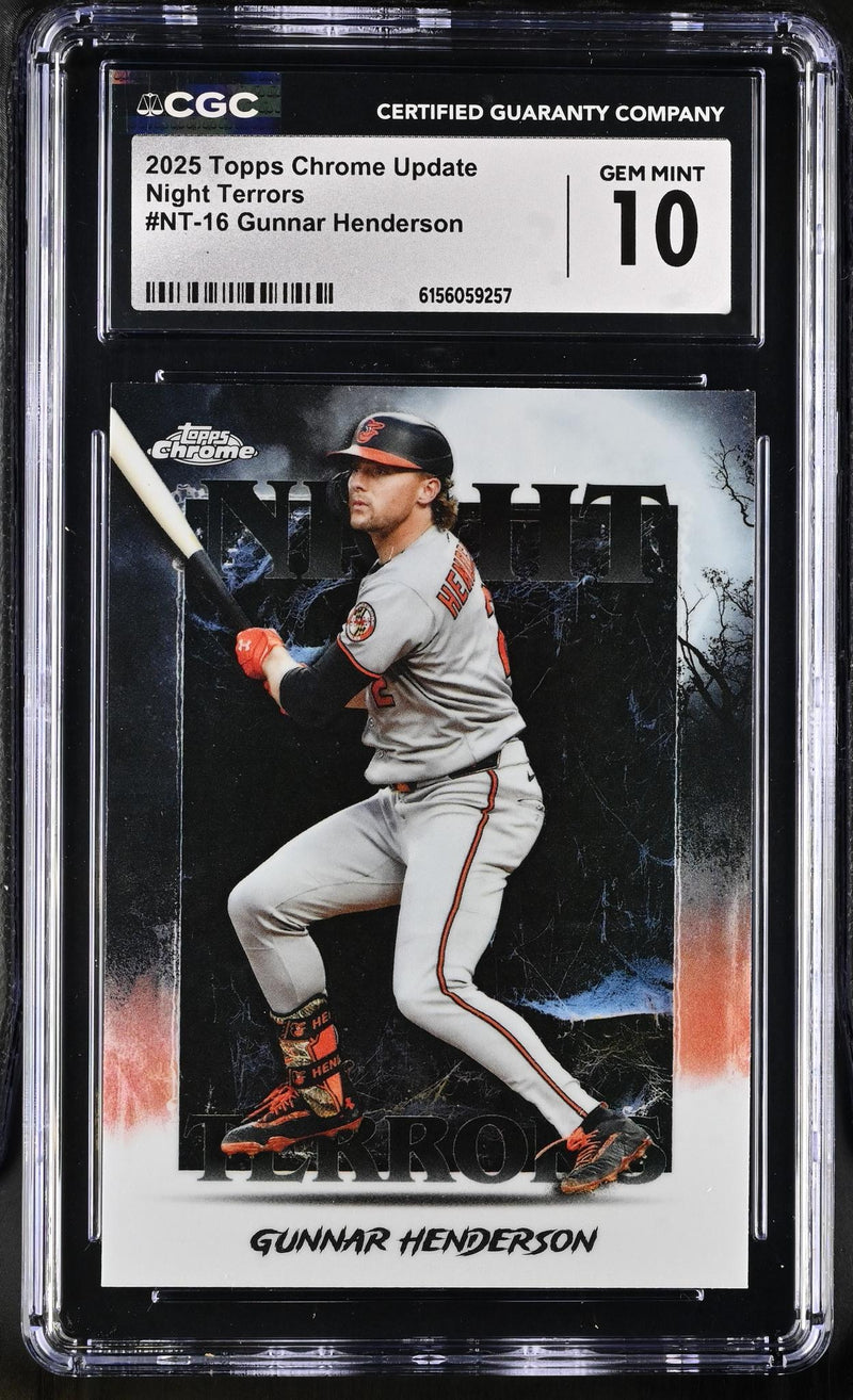 2025 Topps Chrome #NT-16 Gunnar Henderson Night Terrors CGC 10