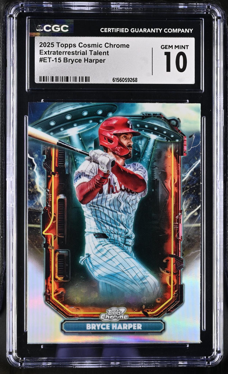 2025 Topps Chrome #ET-15 Bryce Harper Extraterrestrial Talent CGC 10