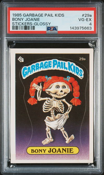 1985 Series 1 English Checklist Glossy (Back) Bony Joanie #29a PSA 4