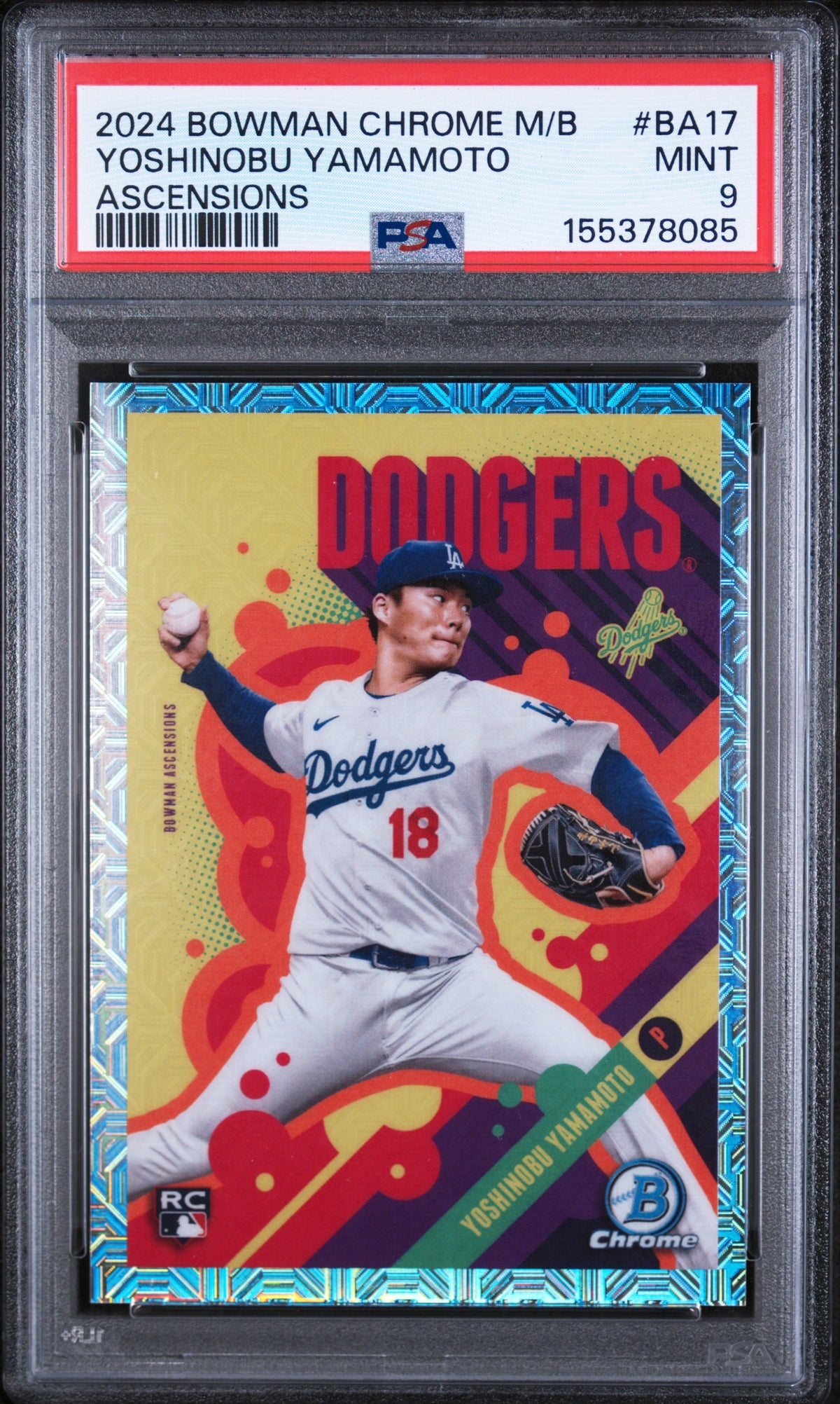 2024 Bowman Chrome Mega Box Bowman Ascensions Yoshinobu Yamamoto #BA17 PSA 9