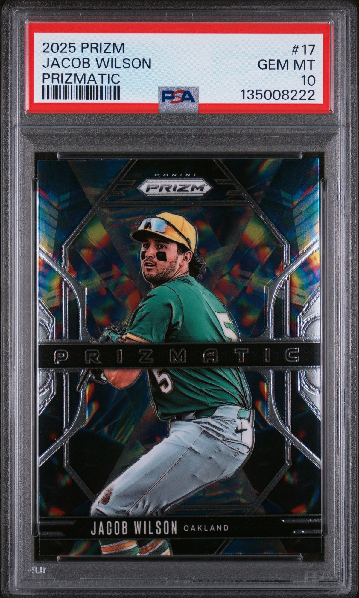 2025 Panini Prizm Prizmatic Jacob Wilson #17 PSA 10