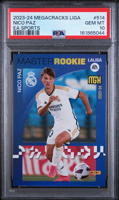 2023 Panini Megacracks Laliga Ea Sports Master Rookie Nico Paz #514 PSA 10