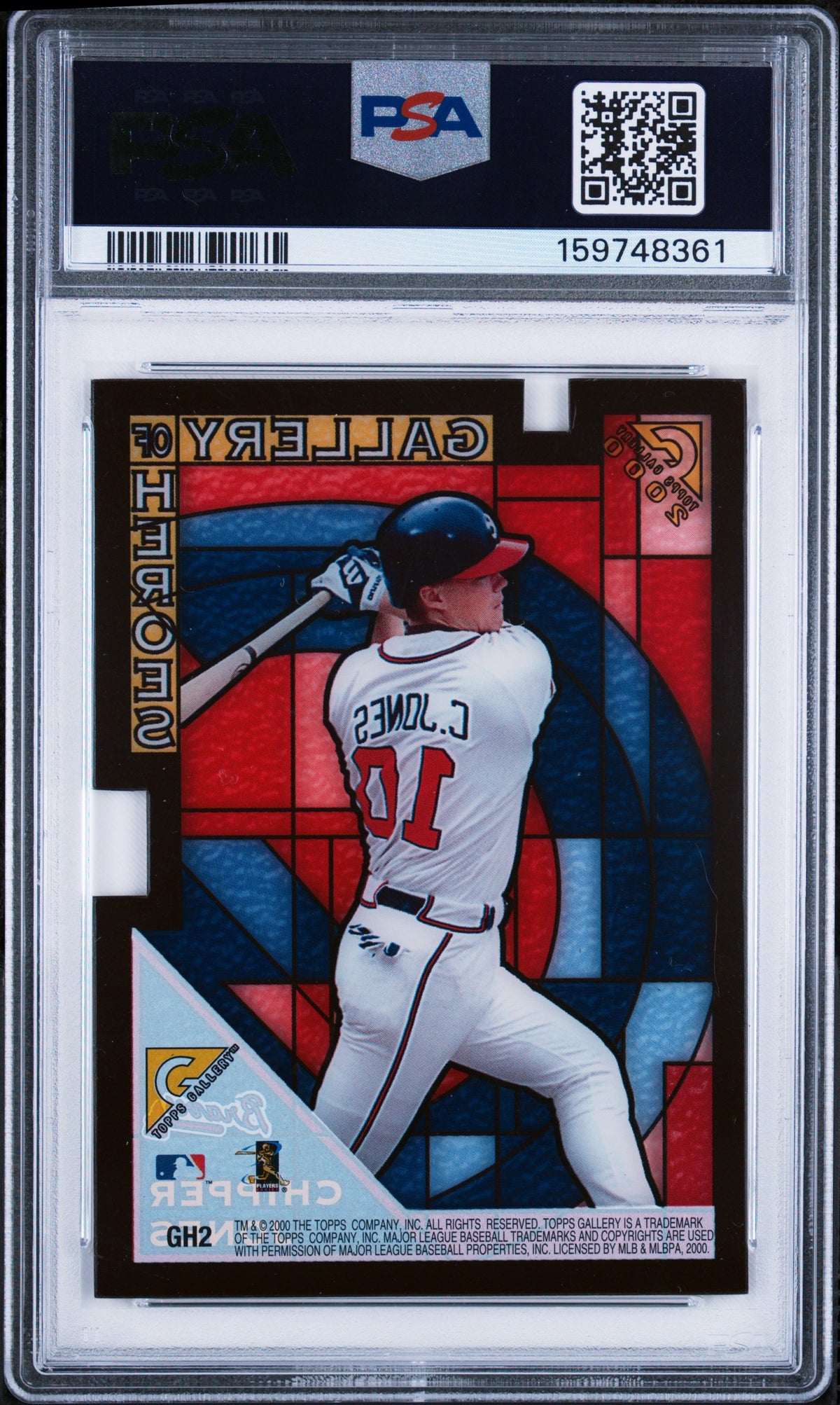 2000 Topps Gallery Gallery of Heroes Chipper Jones #GH2 PSA 9
