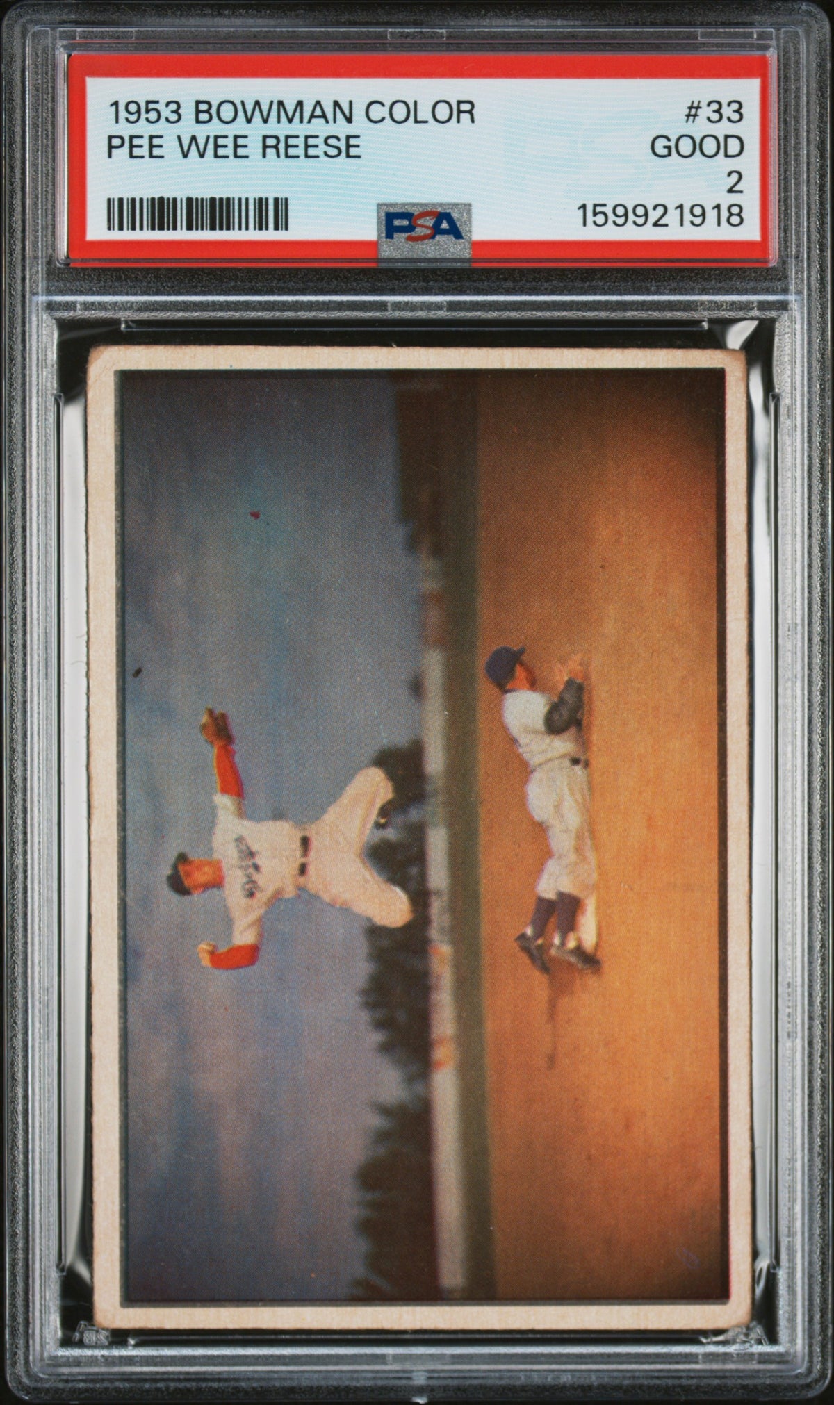 1953 Bowman Color Pee Wee Reese #33 PSA 2
