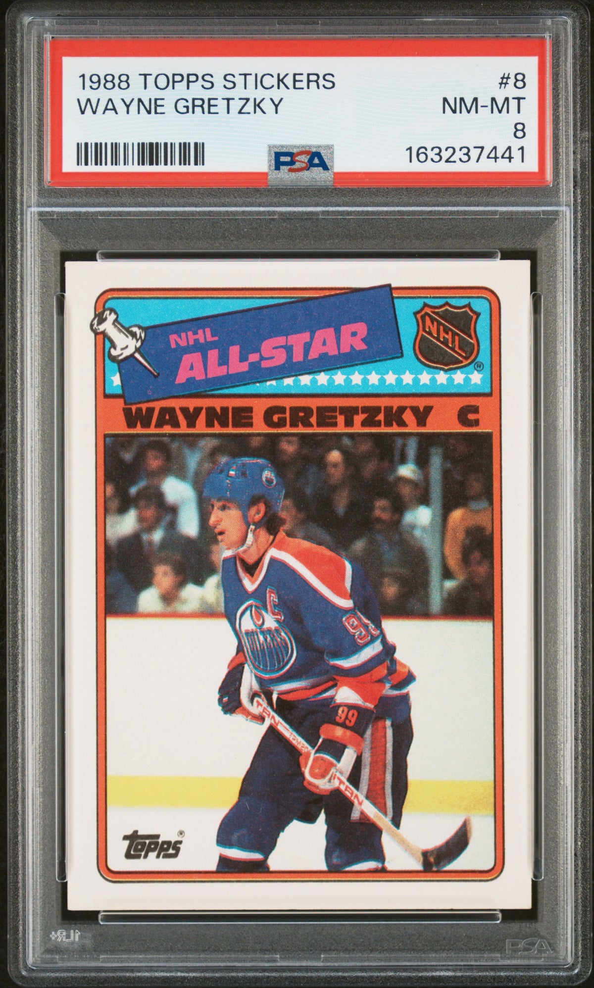 1988 Topps Sticker Inserts Wayne Gretzky #8 PSA 8