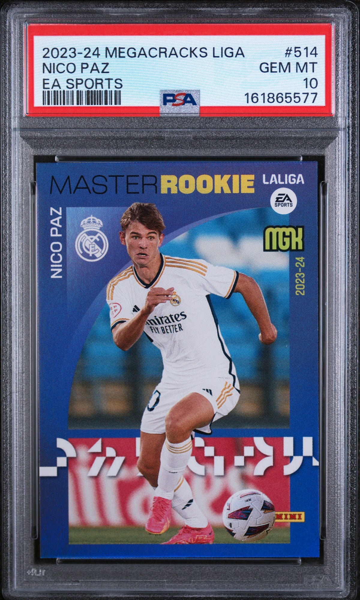 2023 Panini Megacracks Laliga Ea Sports Master Rookie Nico Paz #514 PSA 10