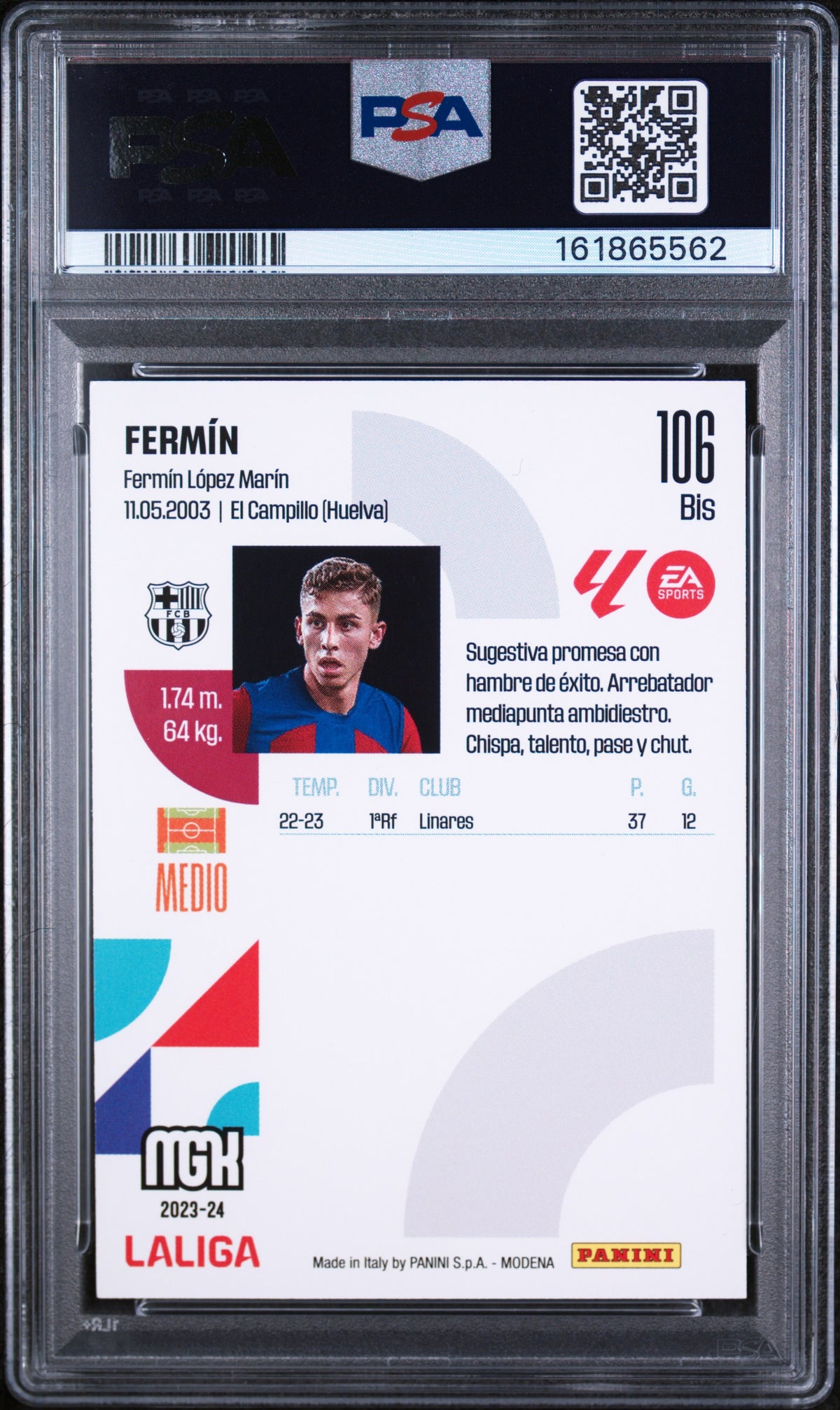 2023 Megacracks La Liga Ea Sports Fermin Lopez #106Bis PSA 9
