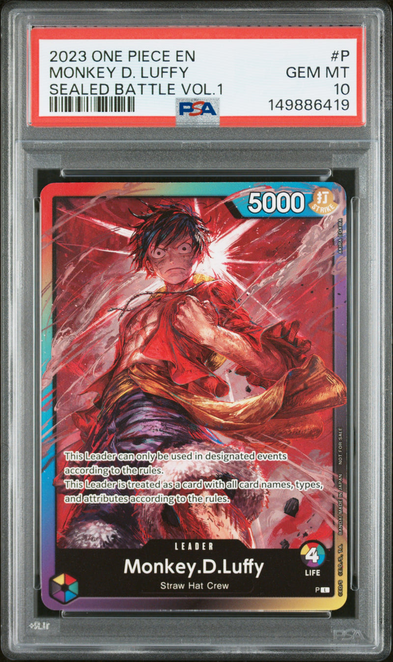 2023 One Piece Promos Sealed Battle Vol.1 Monkey D. Luffy #P PSA 10