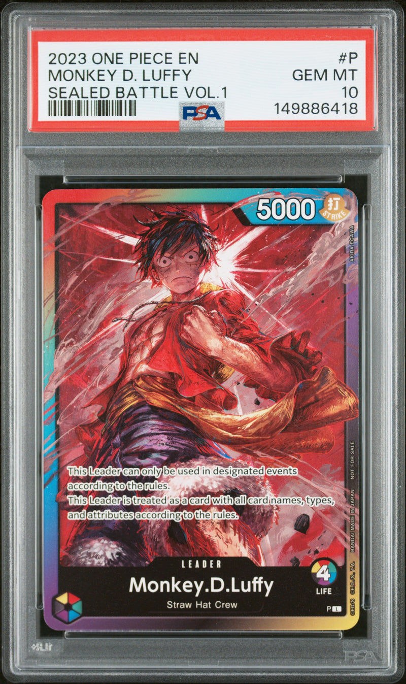 2023 One Piece Promos Sealed Battle Vol.1 Monkey D. Luffy #P /149886418 PSA 10