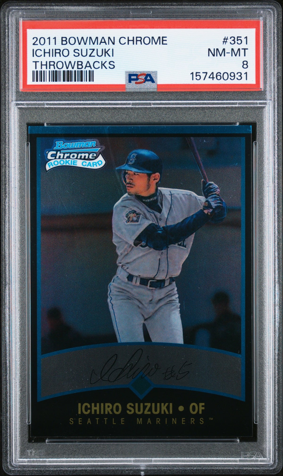 2011 Bowman Chrome Throwbacks Ichiro Suzuki #351 PSA 8