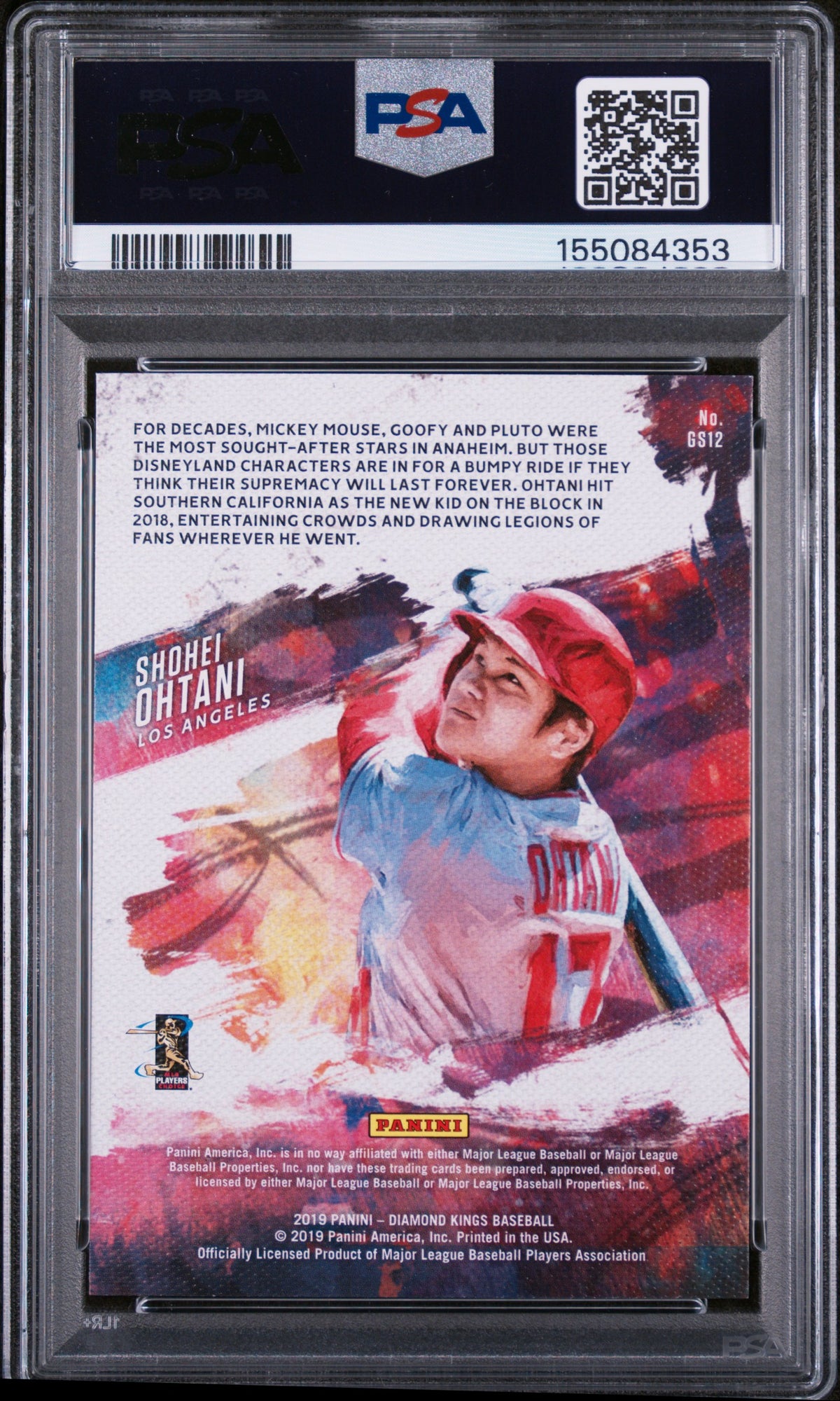 2019 Diamond Kings Gallery of Stars Shohei Ohtani #12 PSA 9