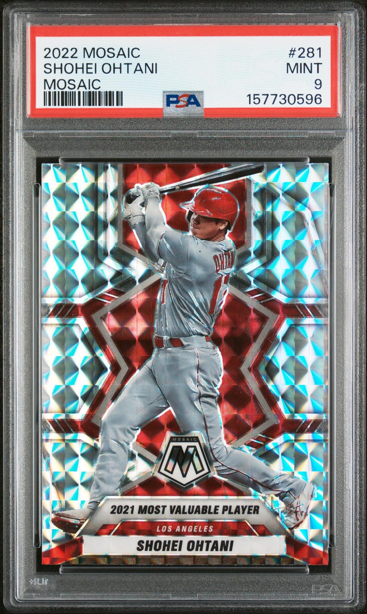 2022 Panini Mosaic Mosaic Shohei Ohtani #281 PSA 9