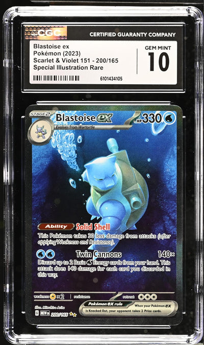 2023 #200/165 Blastoise ex Scarlet & Violet 151 CGC 10