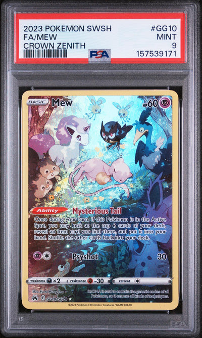 2023 Pokemon Sword and Shield Crown Zenith Galarian Gallery Mew #GG10 PSA 9