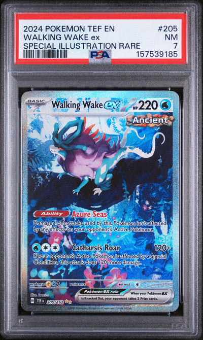2024 Pokemon Scarlet and Violet Temporal Forces Special Illustration Rare Walking Wake Ex #205 PSA 7