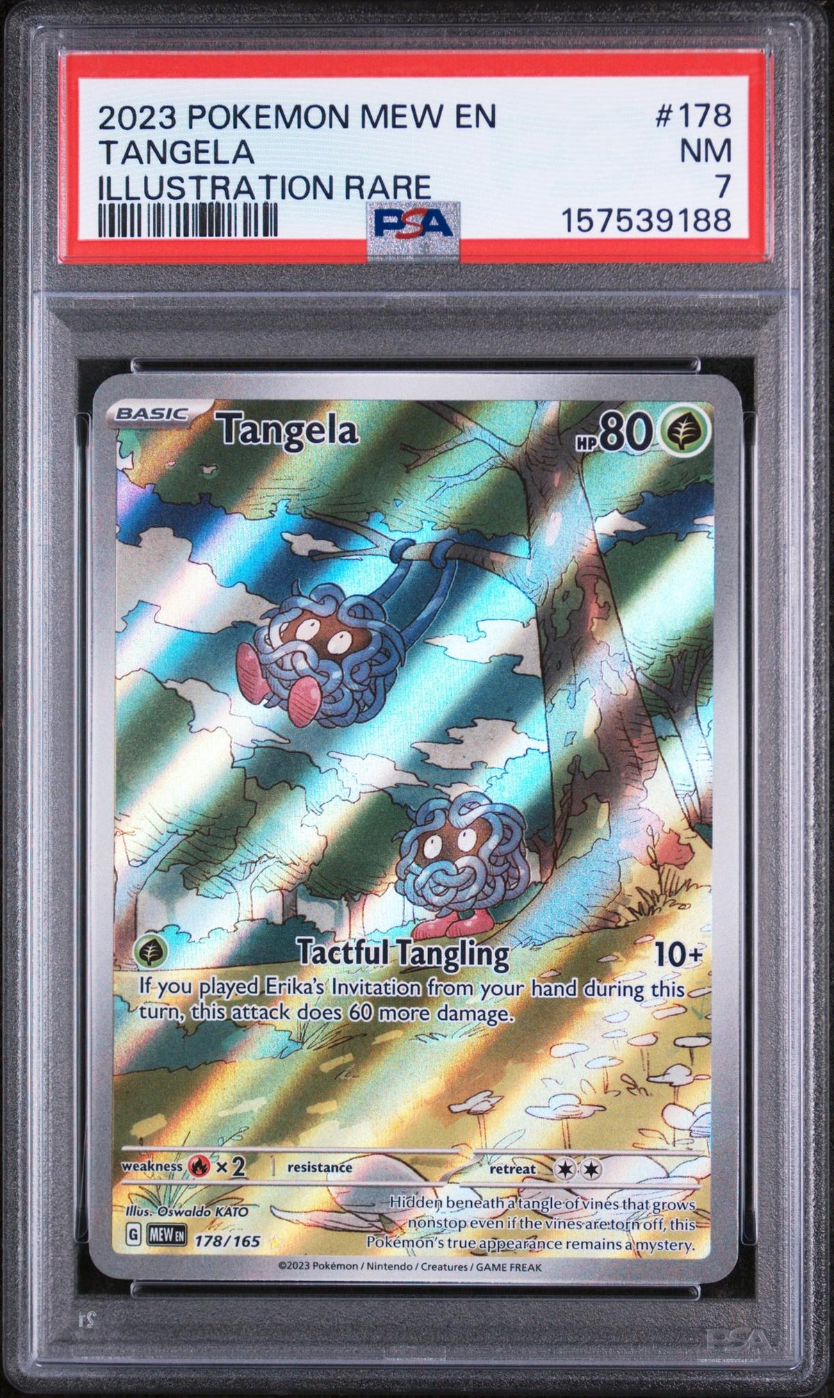 2023 Pokemon Scarlet and Violet 151 Illustration Rare Tangela #178 PSA 7