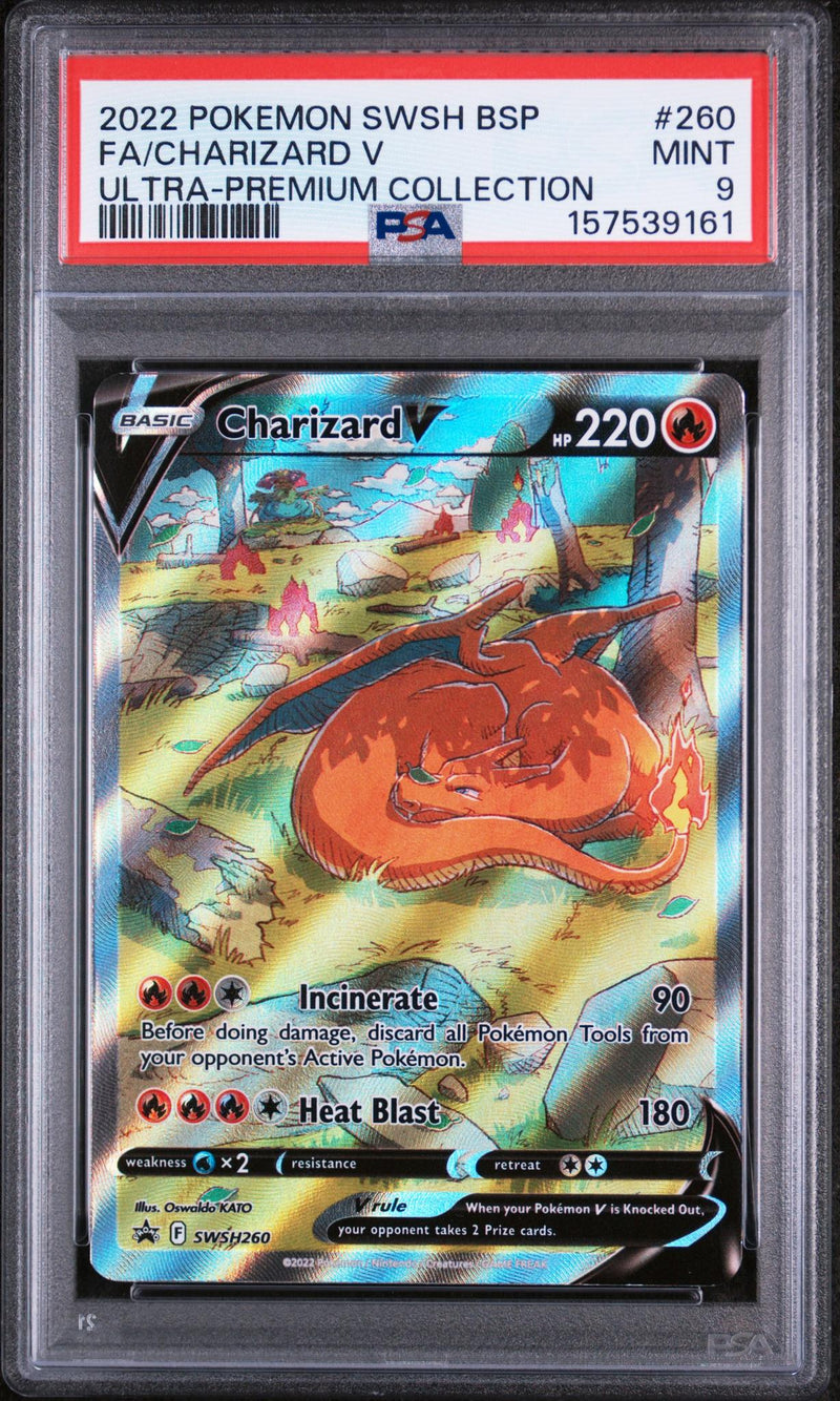 2022 Pokemon Sword and Shield Black Star Promo Ultra Premium Collection Charizard V #SWSH260 PSA 9