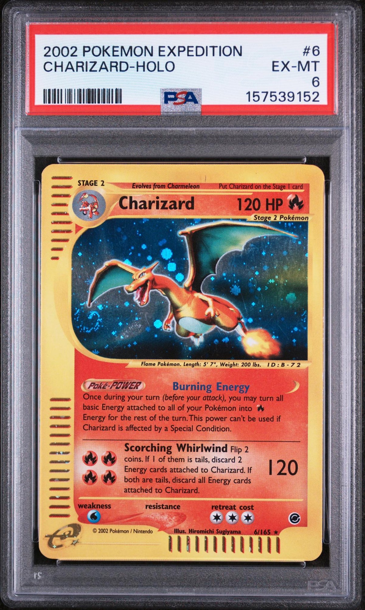 2002 Pokemon Expedition Holo Charizard #6 PSA 6