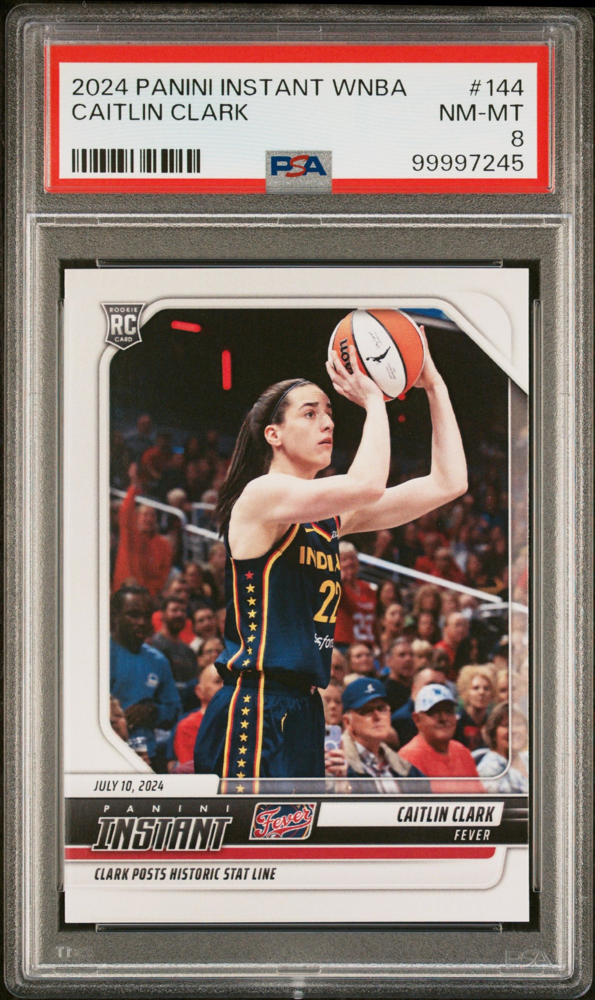 2024 Panini Instant WNBA Caitlin Clark #144 /14567 PSA 8