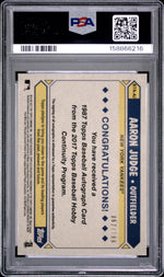 2017 Topps Silver Pack 1987 Chrome Autograph Aaron Judge #87AAJ /199 PSA 10