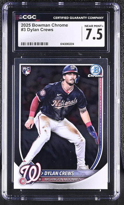 2025 Bowman Chrome #3 Dylan Crews CGC 7.5