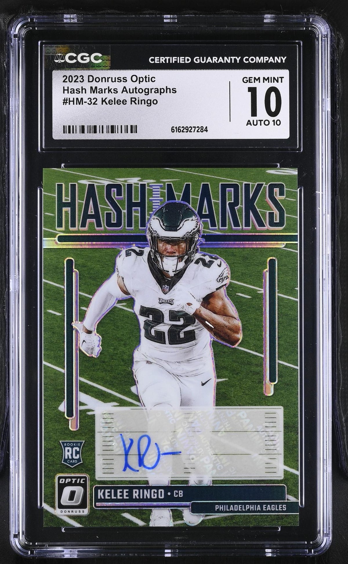 2023 Donruss Optic Hash Marks Autographs Kelee Ringo #HM-32 Auto CGC 10