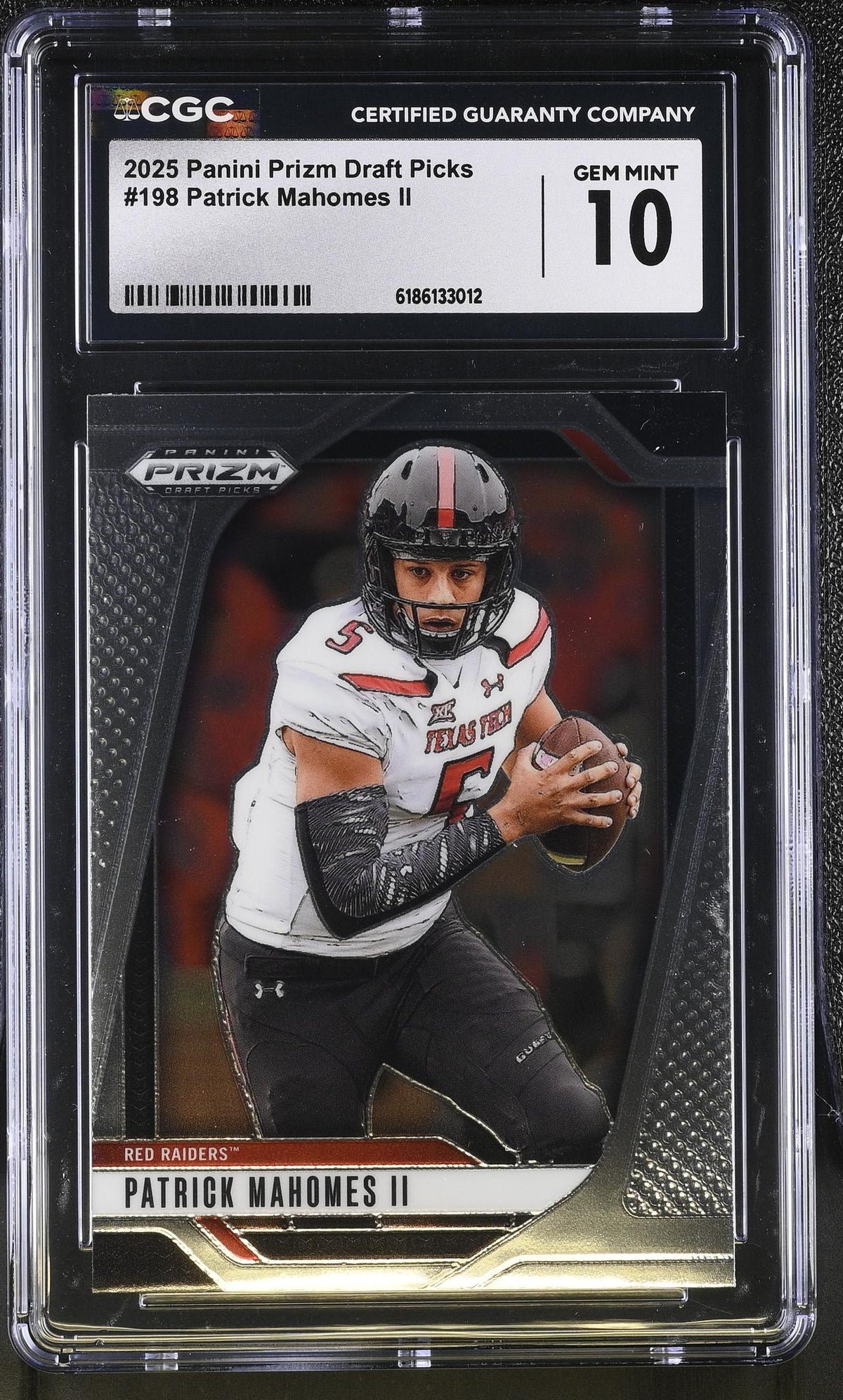 2025 Panini Prizm Draft Picks Patrick Mahomes II #198 CGC 10