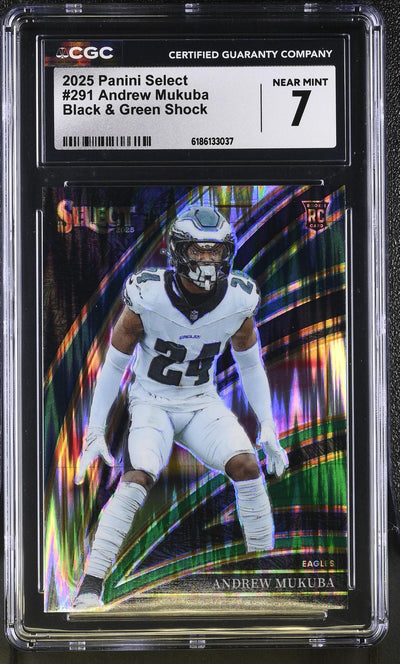 2025 Select #291 Andrew Mukuba Black & Green Shock CGC 7
