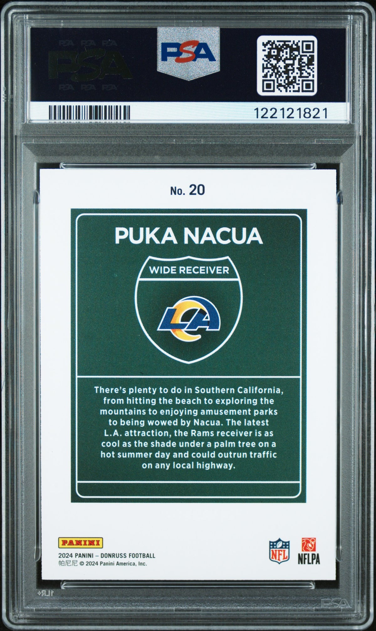 2024 Donruss Puka Nacua Downtown #20 PSA 9