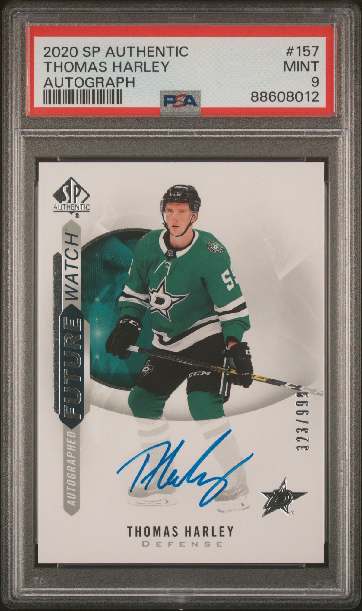2020 SP Authentic Thomas Harley #157 /999 PSA 9