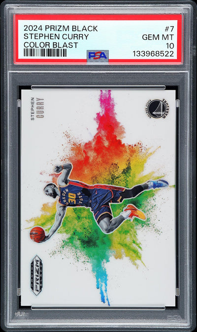 2024 Panini Prizm Black Color Blast Stephen Curry #7 PSA 10