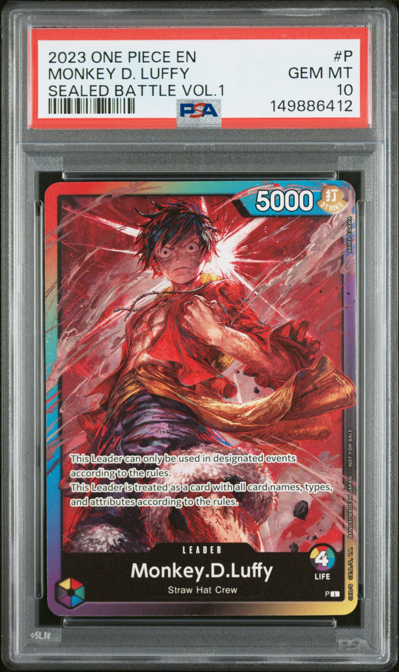 2023 One Piece Promos Sealed Battle Vol.1 Monkey D. Luffy #P PSA 10