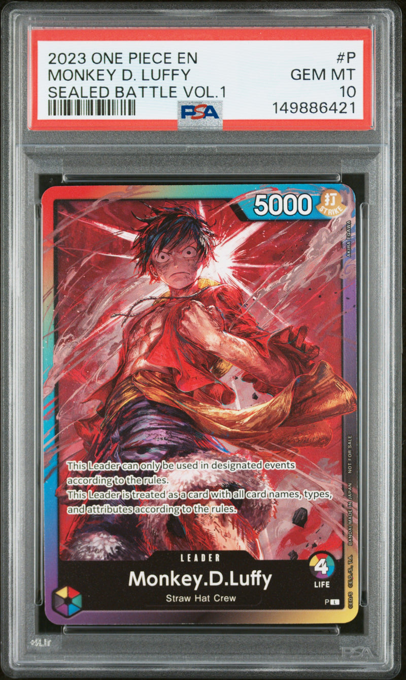 2023 One Piece Promos Sealed Battle Vol.1 Monkey D. Luffy #P PSA 10